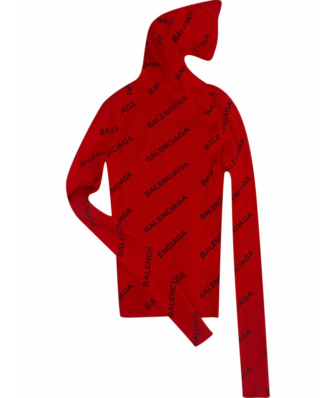 BALENCIAGA Красная полиамидовая водолазка, фото 1