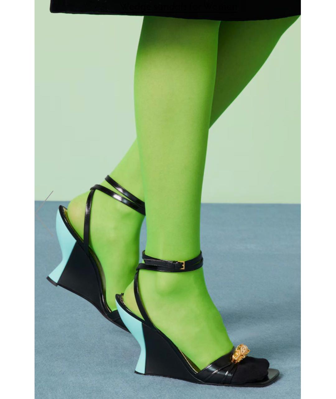 GUCCI Черные кожаные сандалии, фото 6