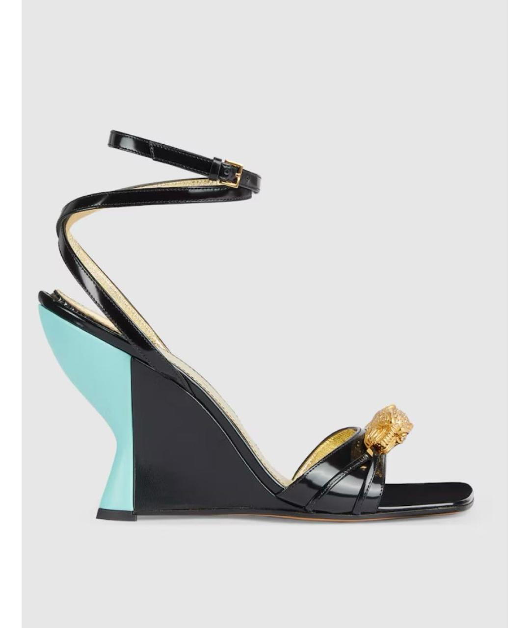 GUCCI Черные кожаные сандалии, фото 8