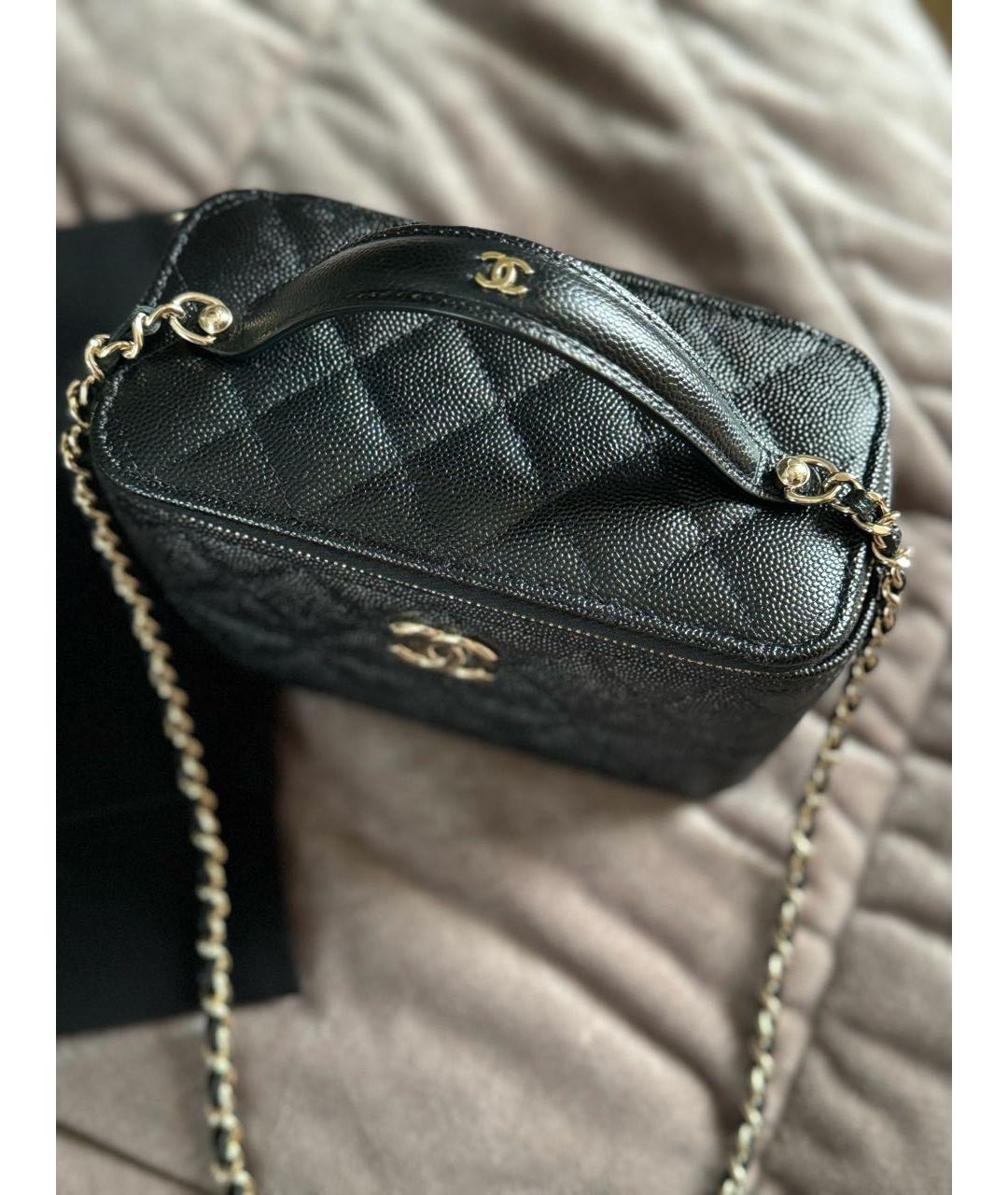 CHANEL Черная кожаная сумка через плечо, фото 2