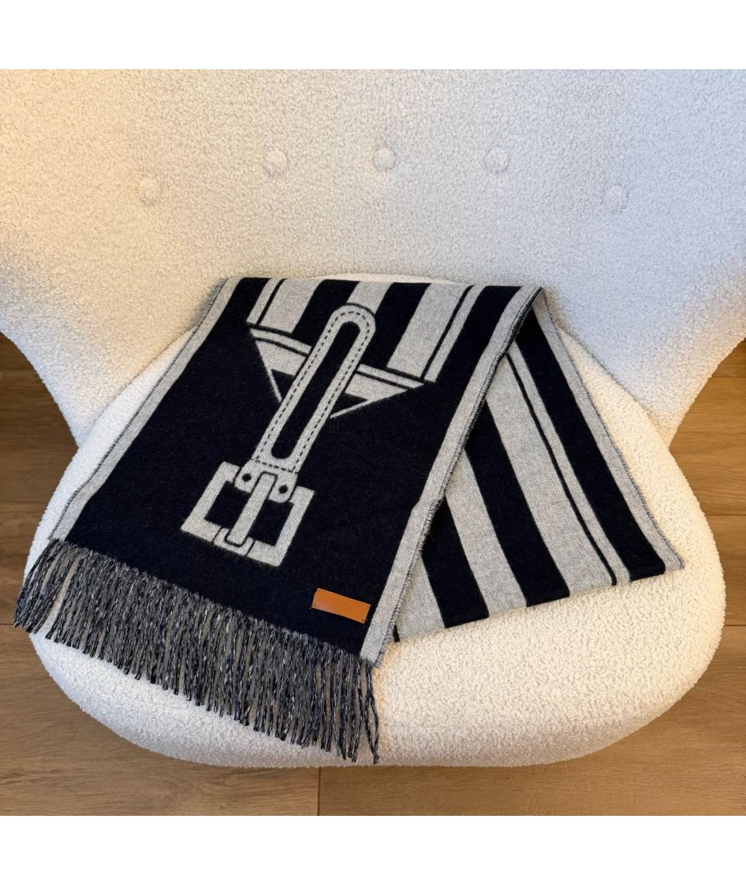 HERMES Мульти кашемировый шарф, фото 2