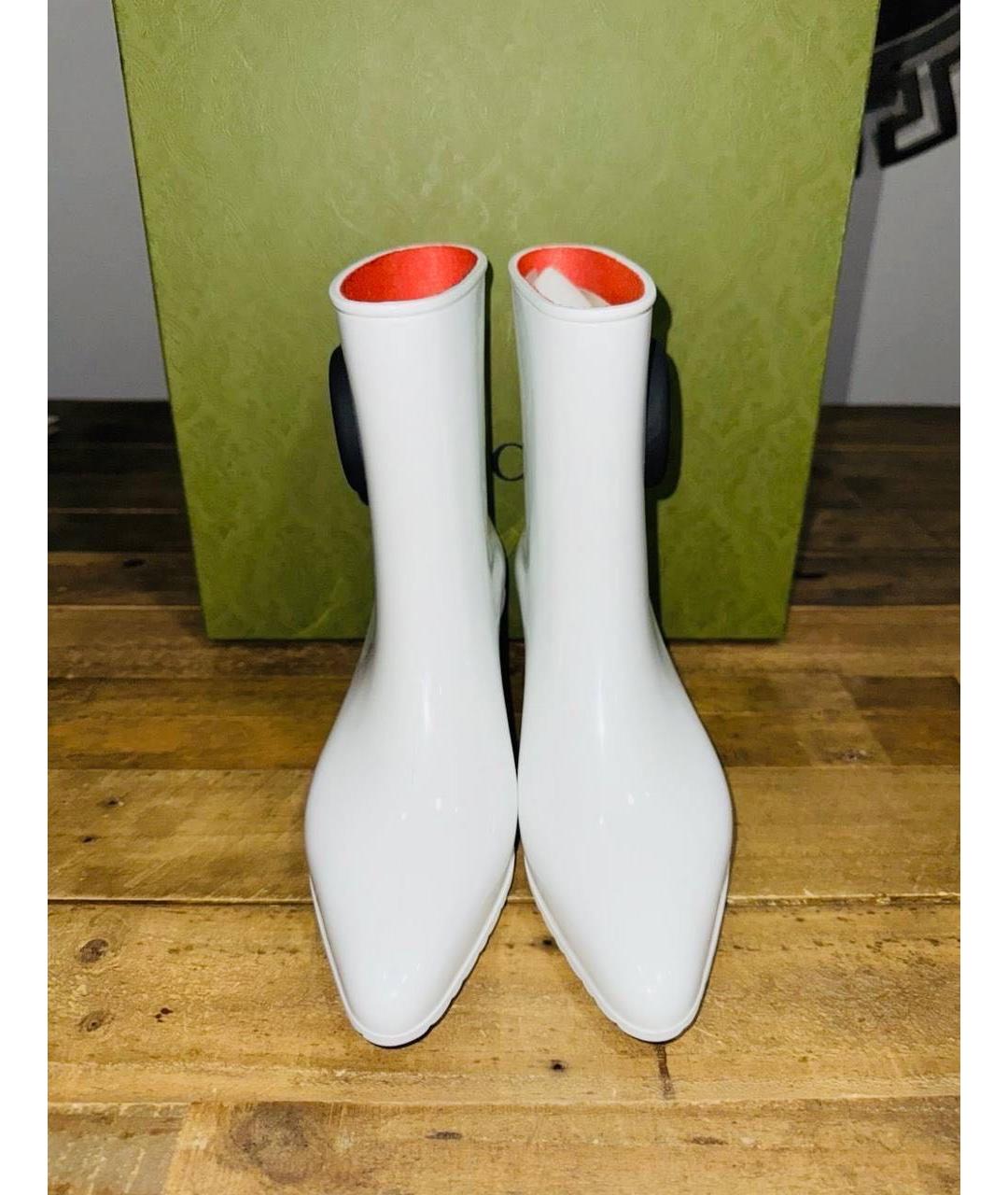 GUCCI Белые резиновые сапоги, фото 2