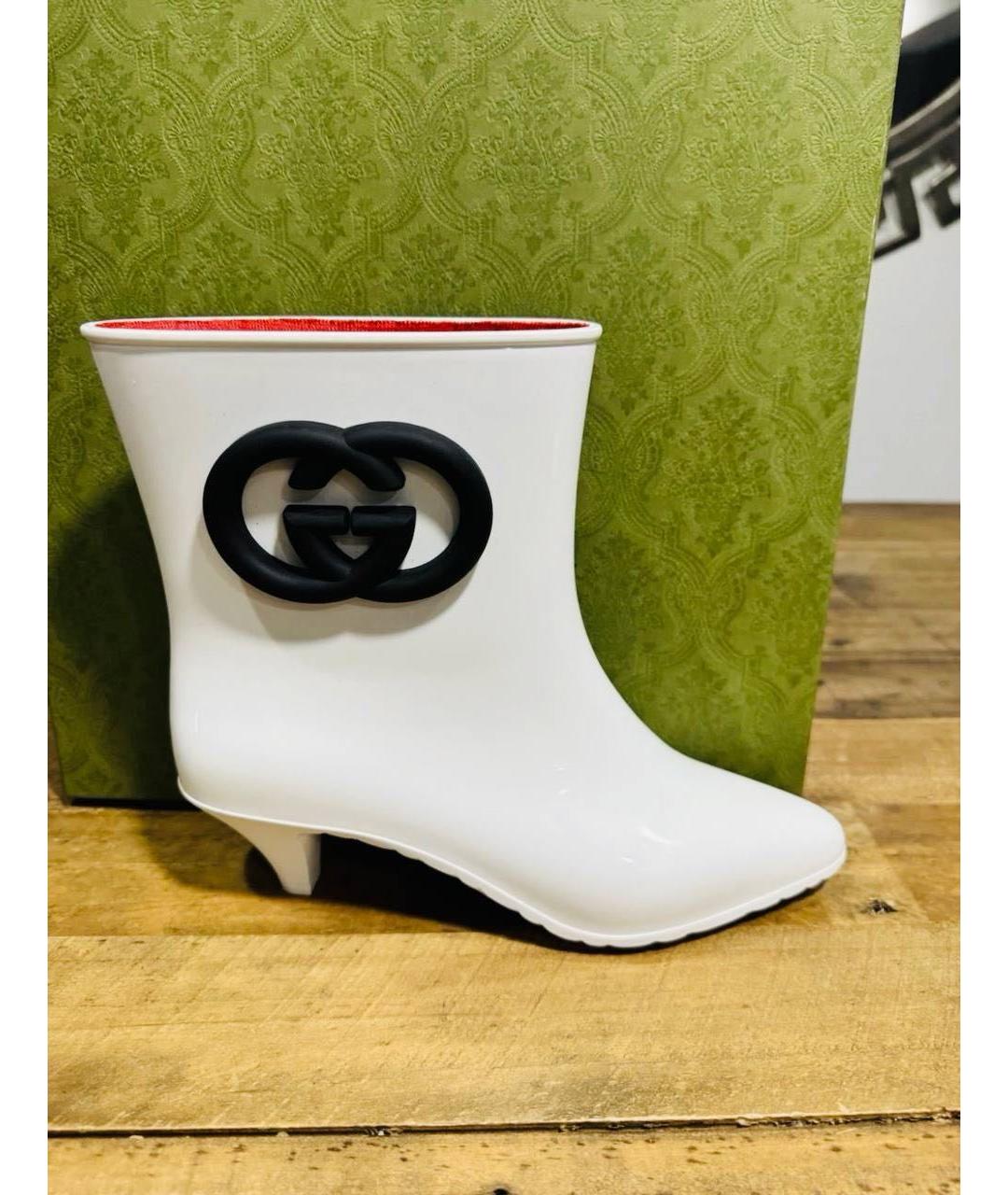 GUCCI Белые резиновые сапоги, фото 8