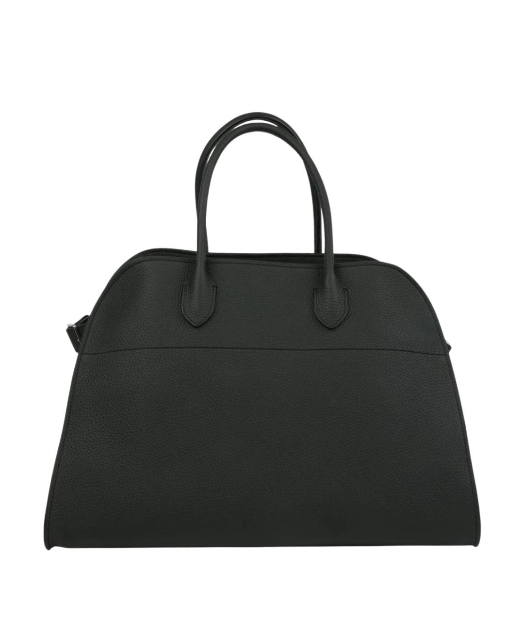 THE ROW Черная кожаная сумка с короткими ручками, фото 1