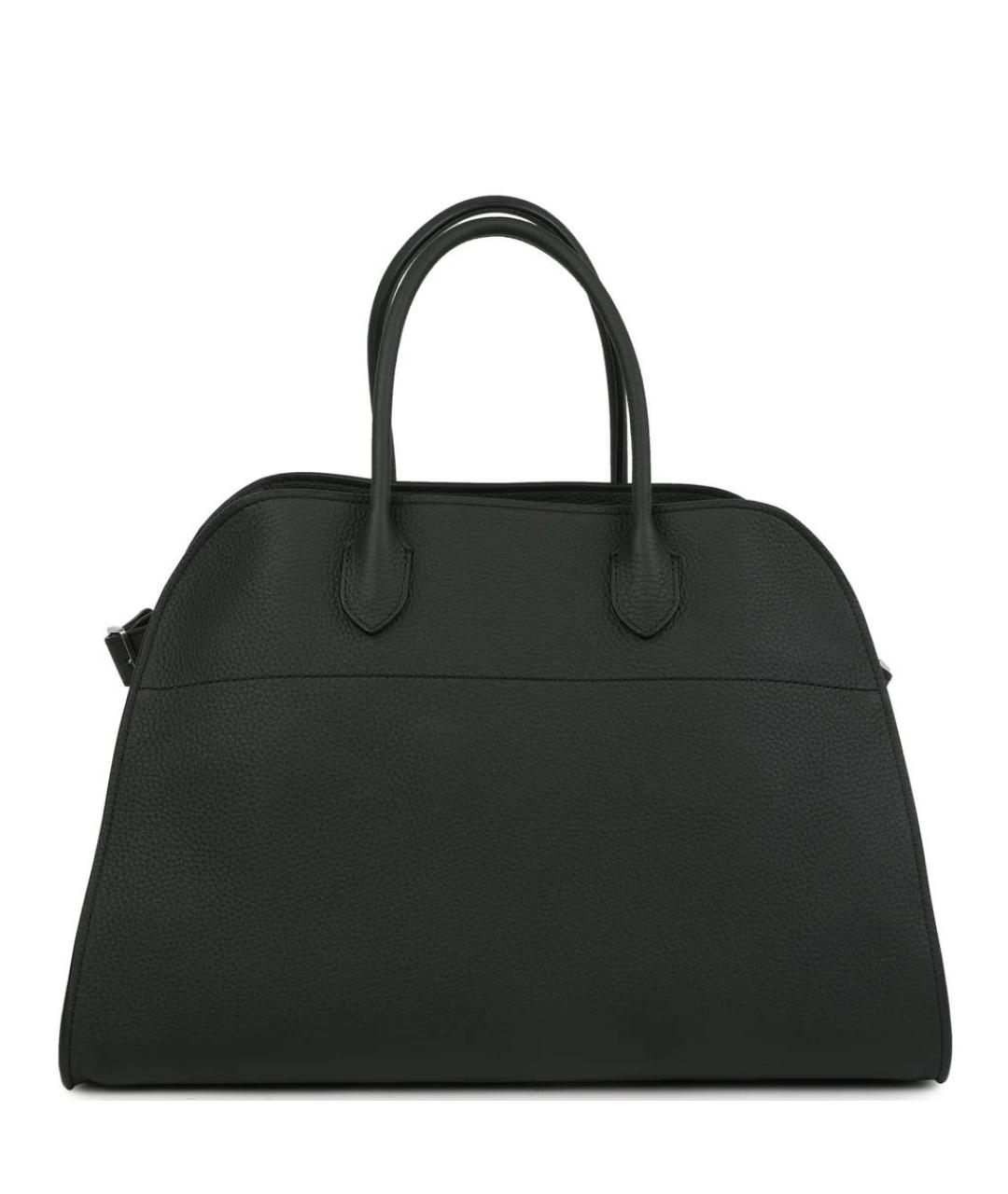 THE ROW Черная кожаная сумка с короткими ручками, фото 9