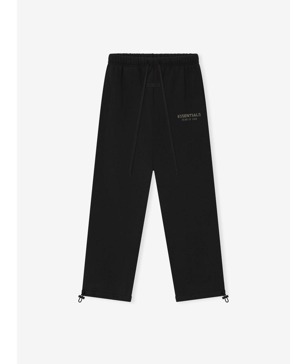 FEAR OF GOD ESSENTIALS Черные хлопковые брюки широкие, фото 5