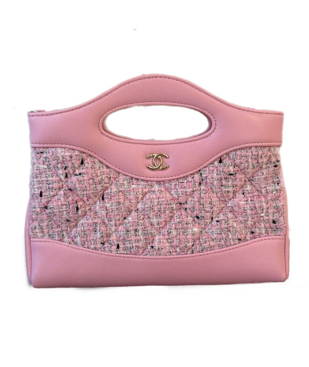 CHANEL Розовая кожаная сумка через плечо, фото 6
