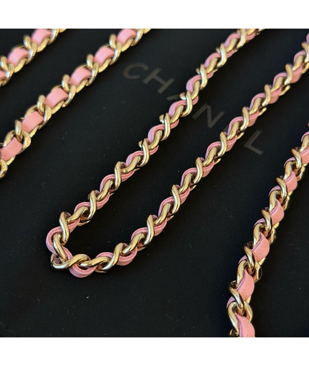 CHANEL Розовая кожаная сумка через плечо, фото 5