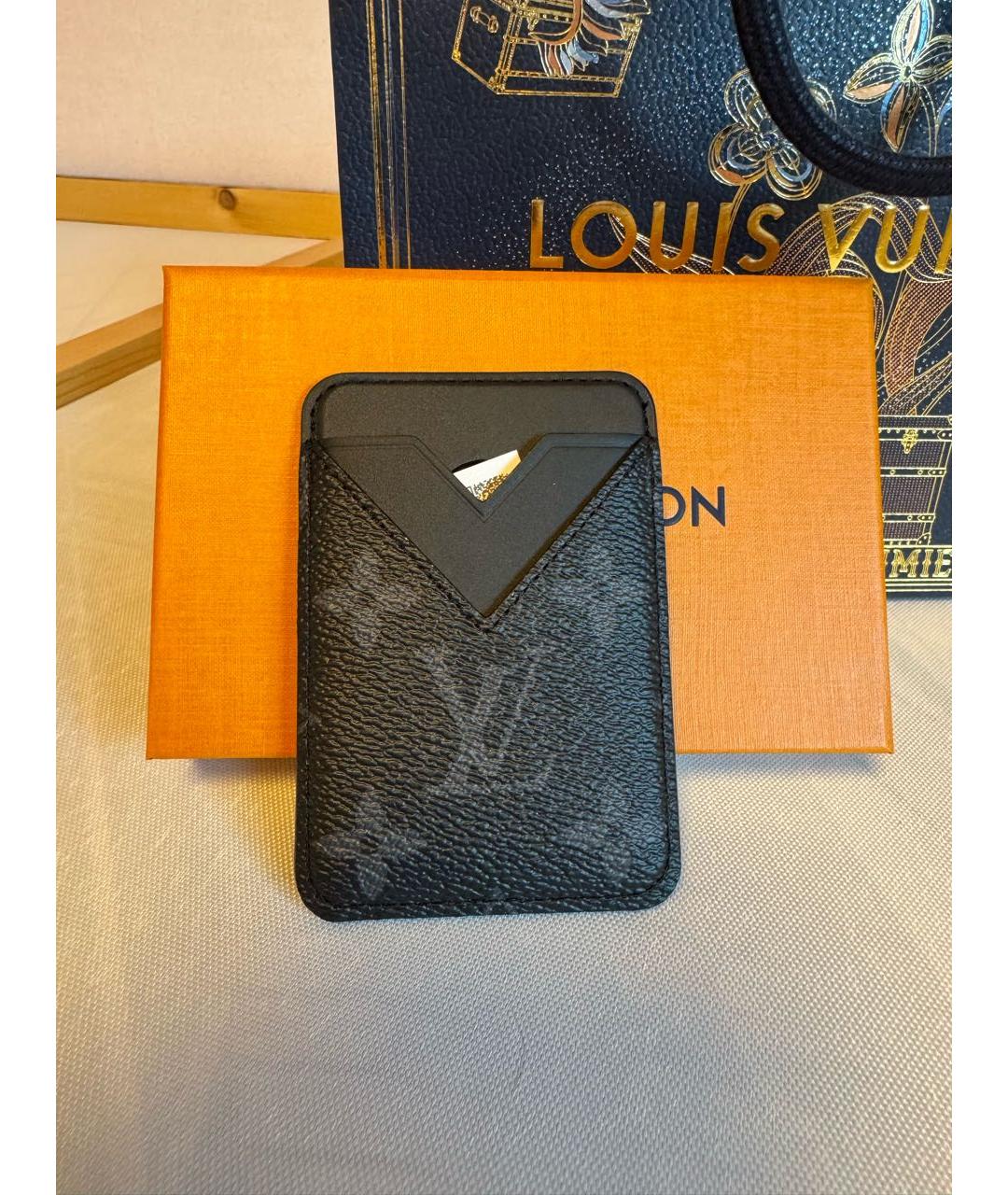 LOUIS VUITTON Антрацитовый кардхолдер, фото 3