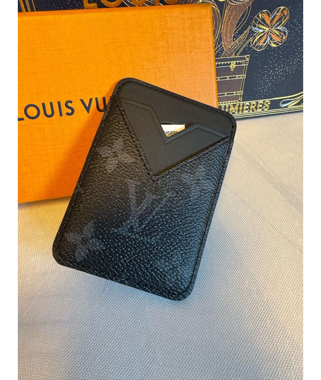 LOUIS VUITTON Антрацитовый кардхолдер, фото 9