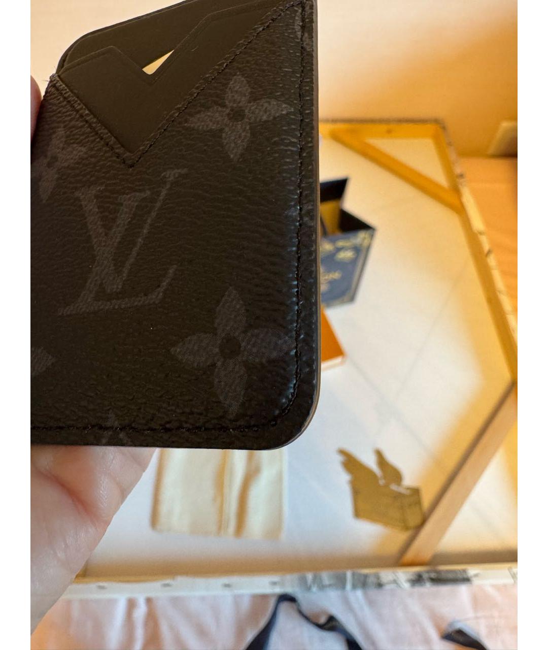 LOUIS VUITTON Антрацитовый кардхолдер, фото 8