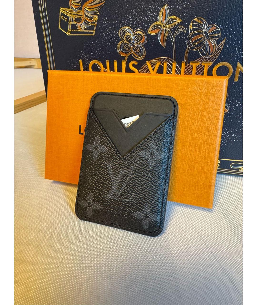 LOUIS VUITTON Антрацитовый кардхолдер, фото 2