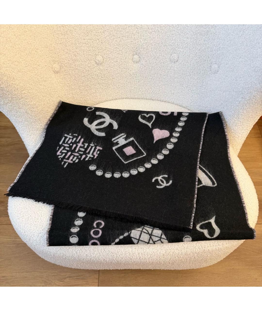 CHANEL Мульти шерстяной шарф, фото 2