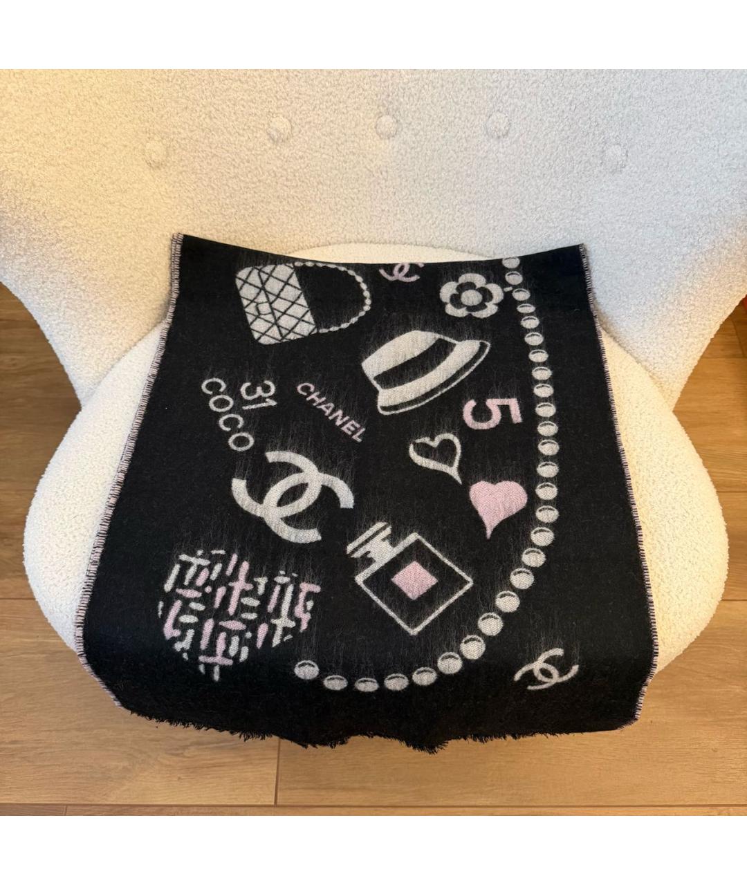 CHANEL Мульти шерстяной шарф, фото 3