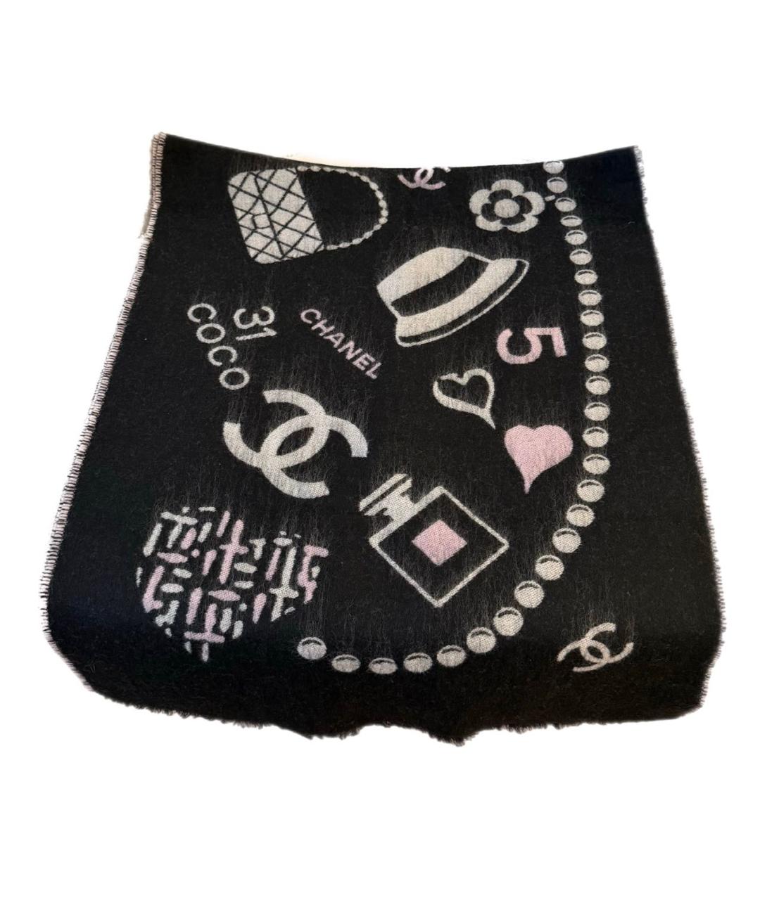 CHANEL Мульти шерстяной шарф, фото 5