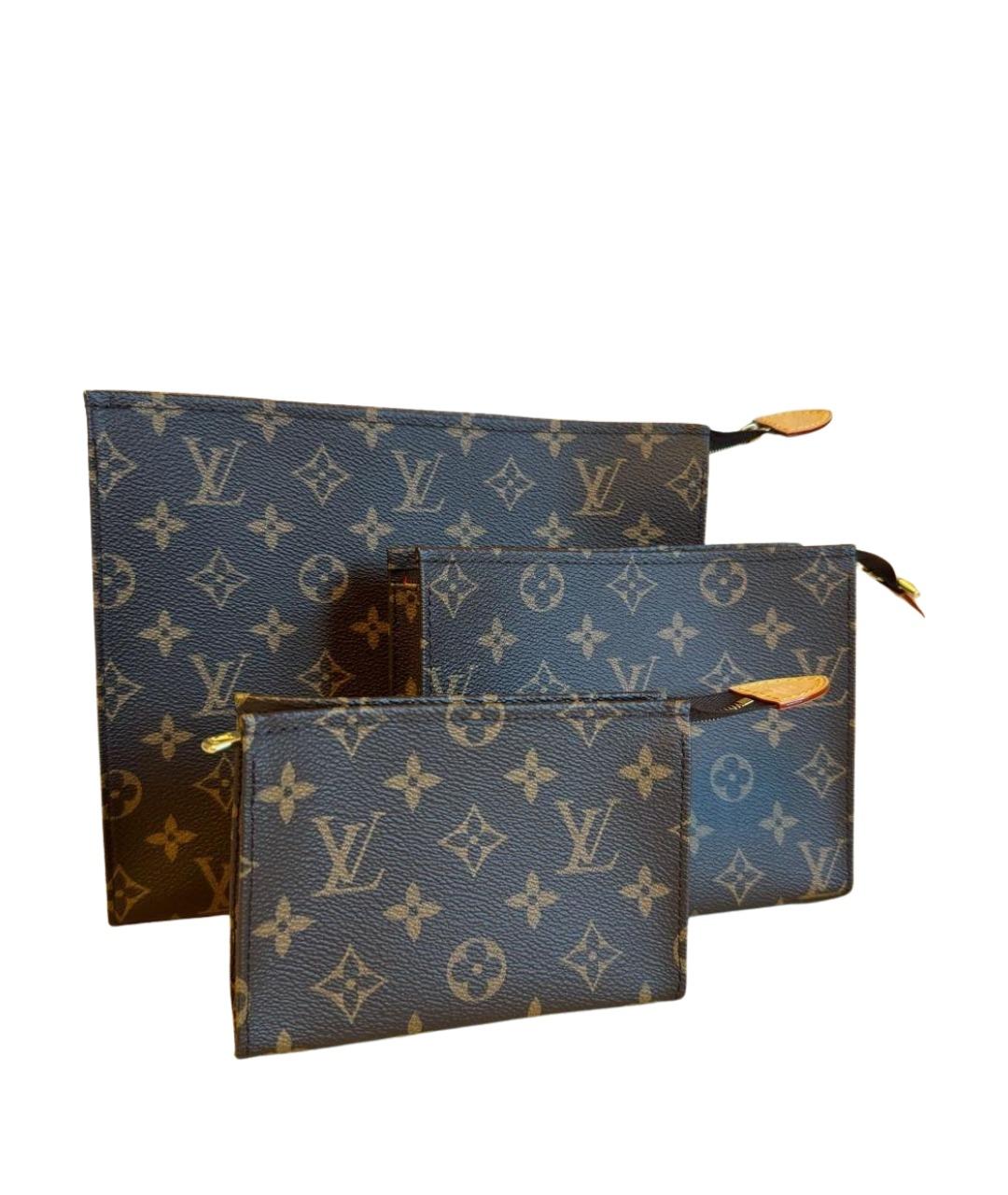 LOUIS VUITTON Коричневая косметичка, фото 1