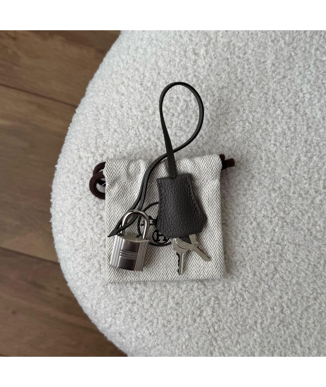 HERMES Серая кожаная сумка на плечо, фото 8