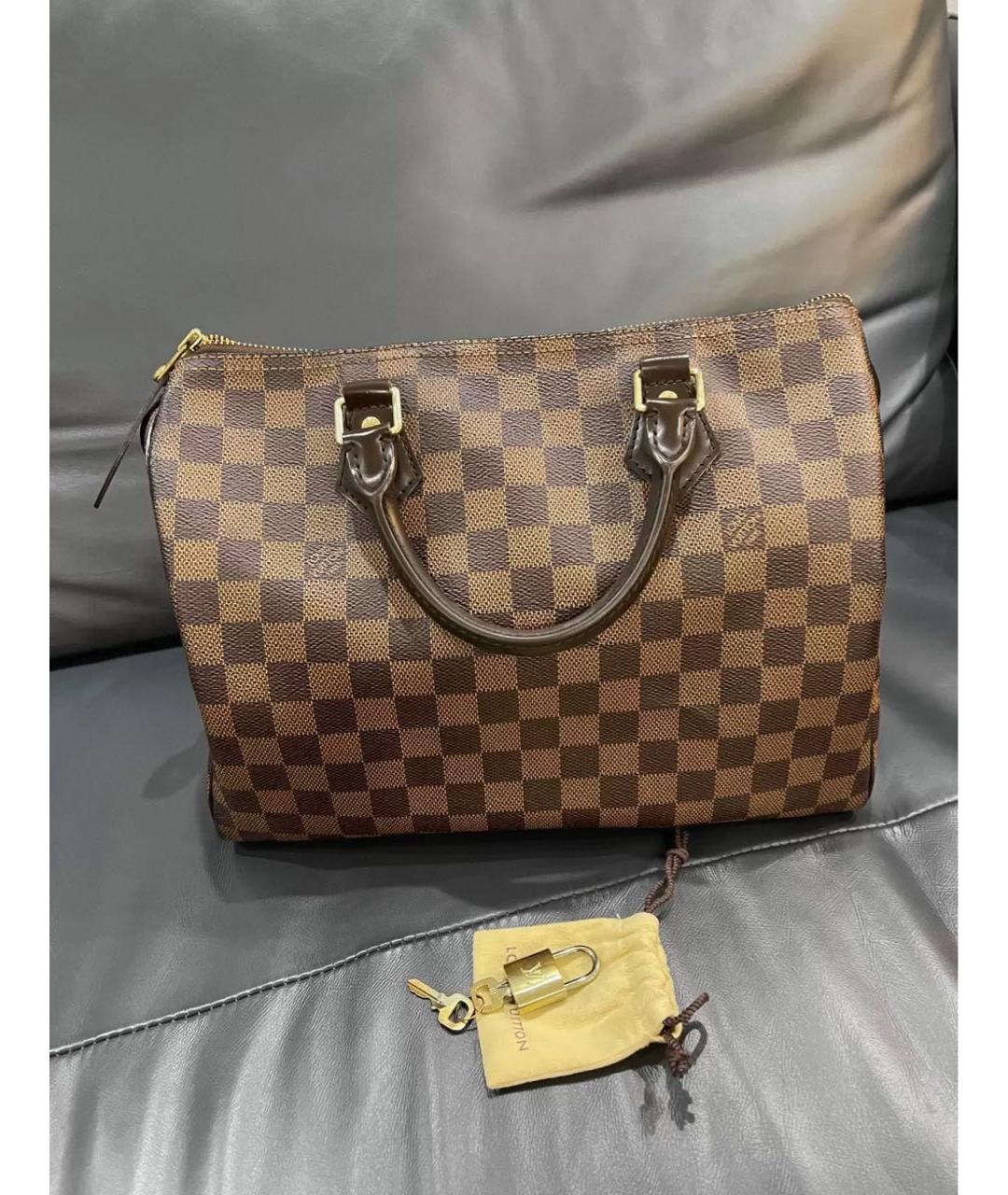 LOUIS VUITTON Коричневая сумка с короткими ручками, фото 2