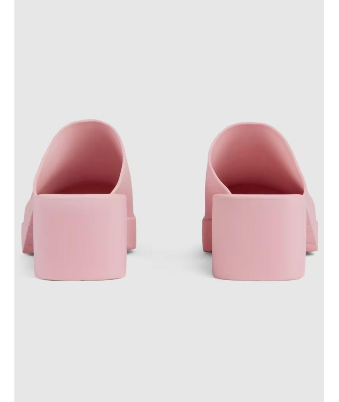GUCCI Розовые резиновые мюли, фото 4