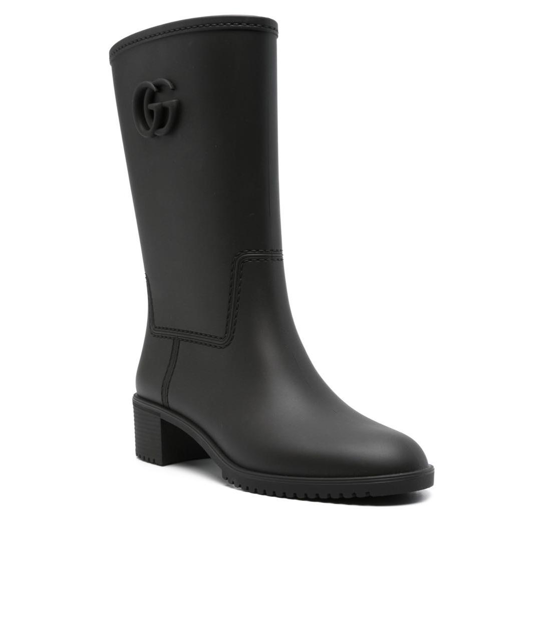 GUCCI Черные резиновые сапоги, фото 3