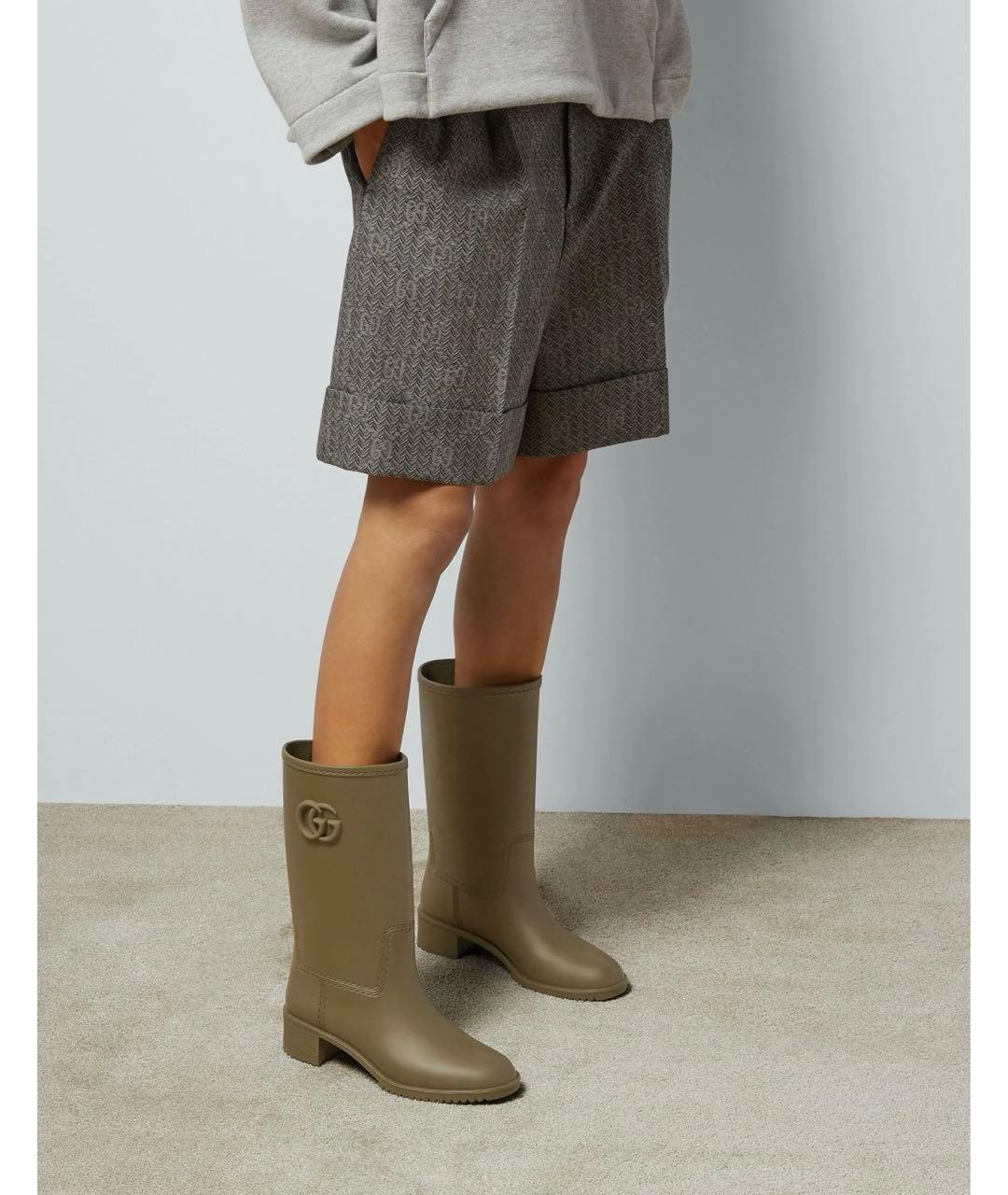 GUCCI Черные резиновые сапоги, фото 4