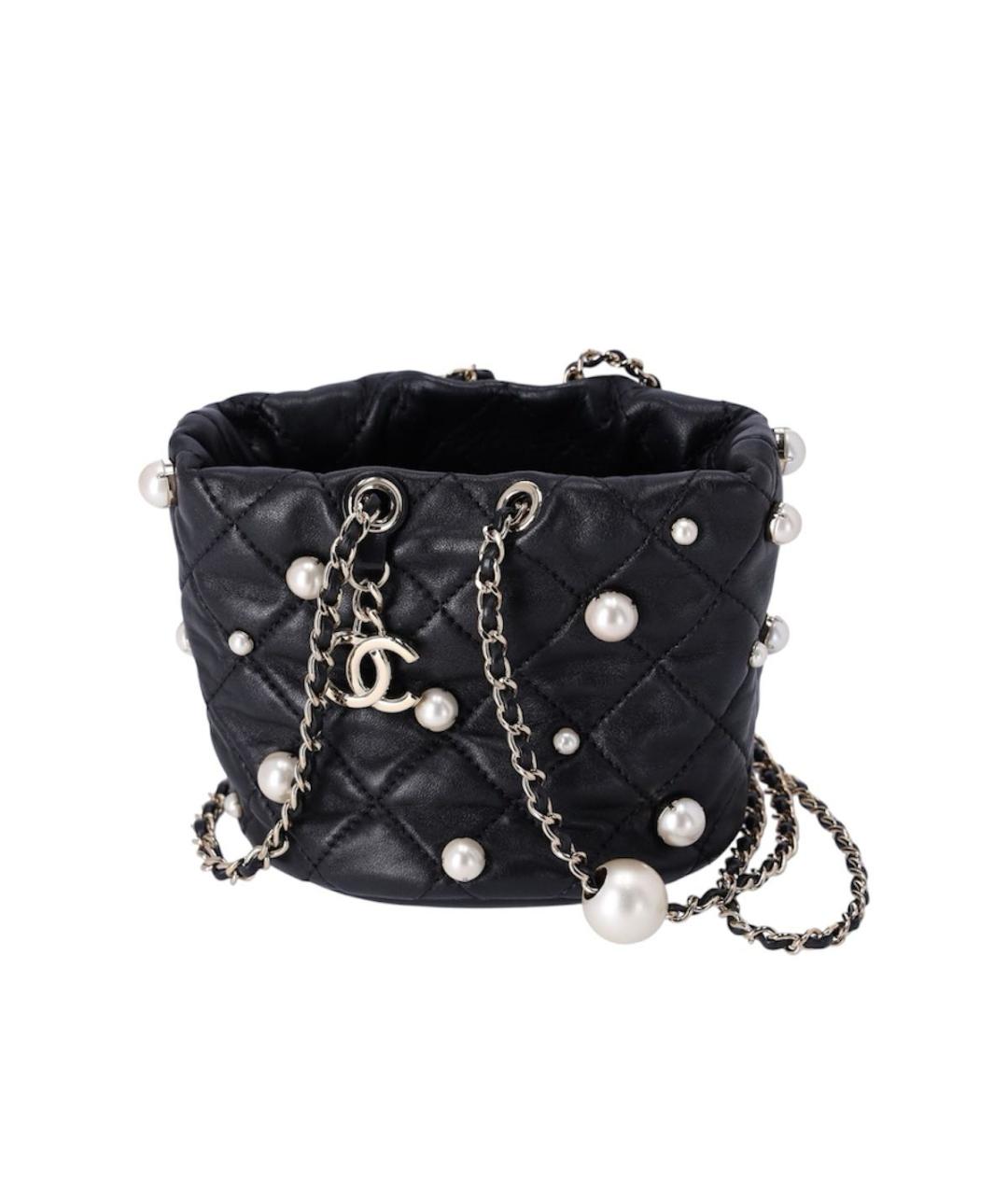 CHANEL Черная кожаная сумка через плечо, фото 7