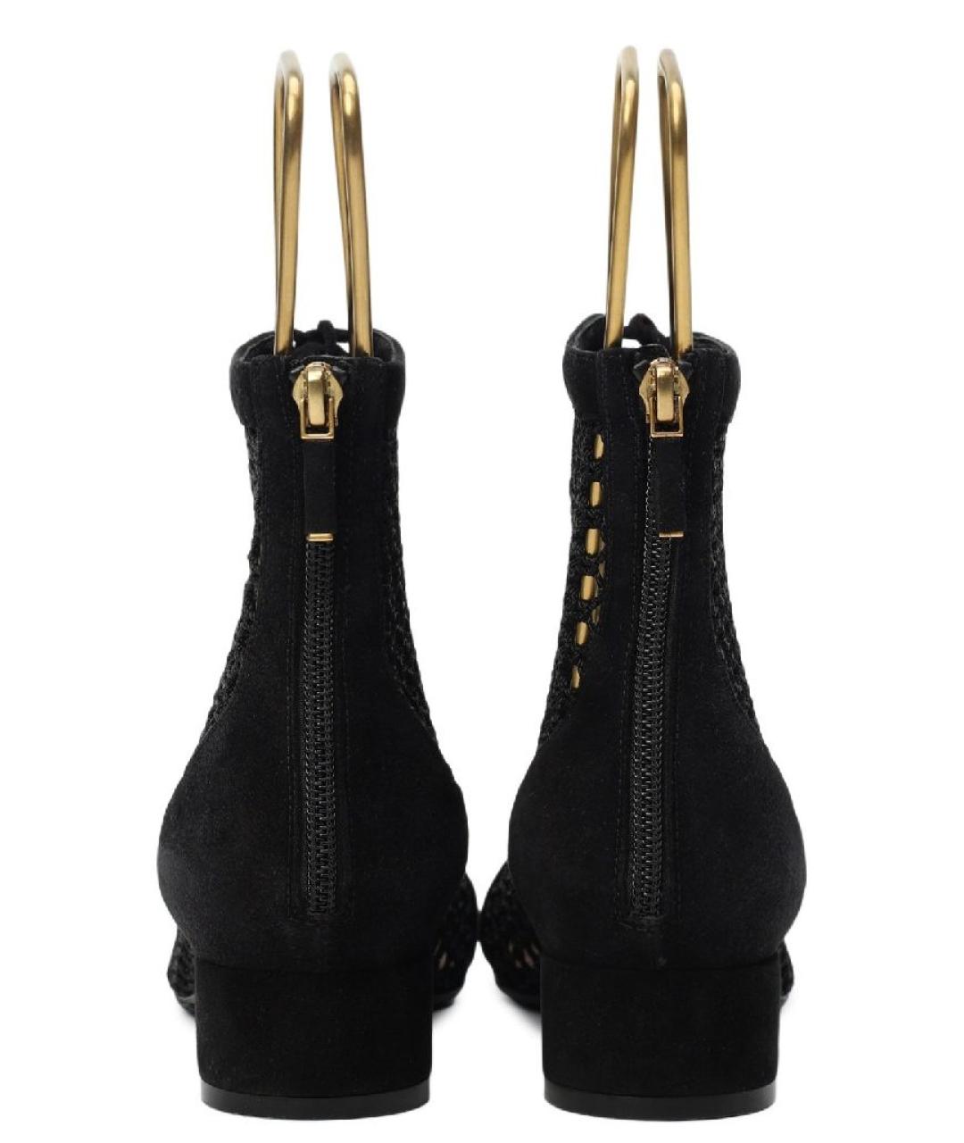 CHRISTIAN DIOR Черные замшевые ботинки, фото 3