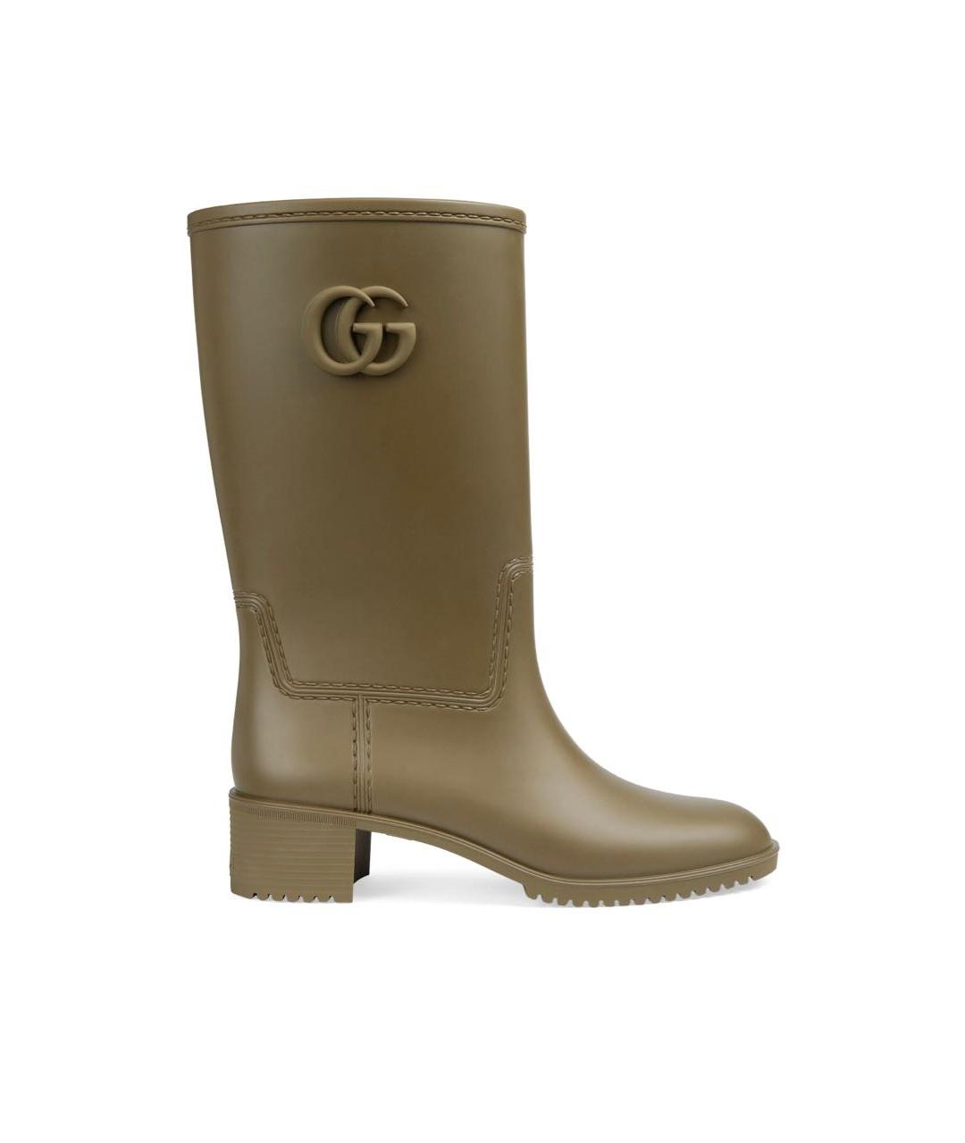 GUCCI Хаки резиновые сапоги, фото 7