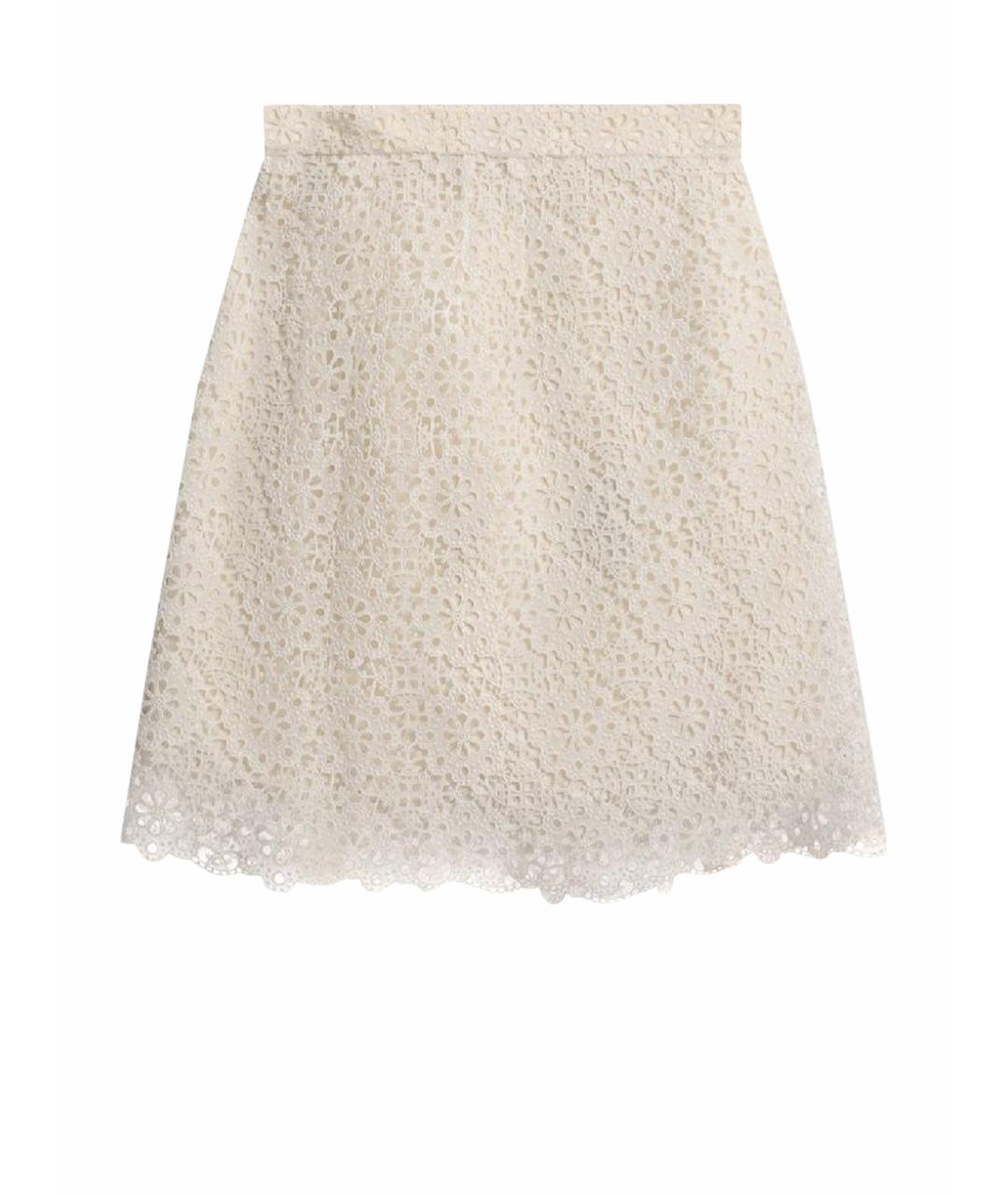 DOLCE&GABBANA Бежевая хлопковая юбка мини, фото 1