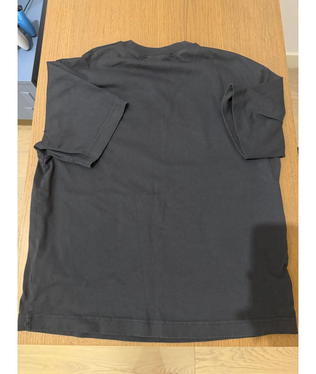 ACNE STUDIOS Серая хлопковая футболка, фото 2