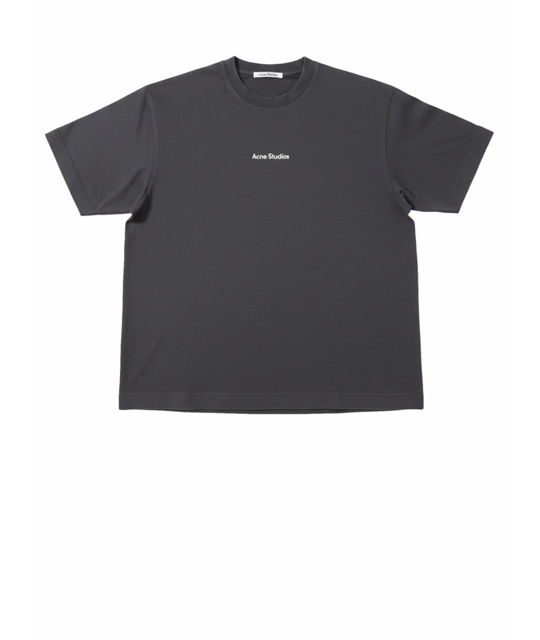ACNE STUDIOS Серая хлопковая футболка, фото 1