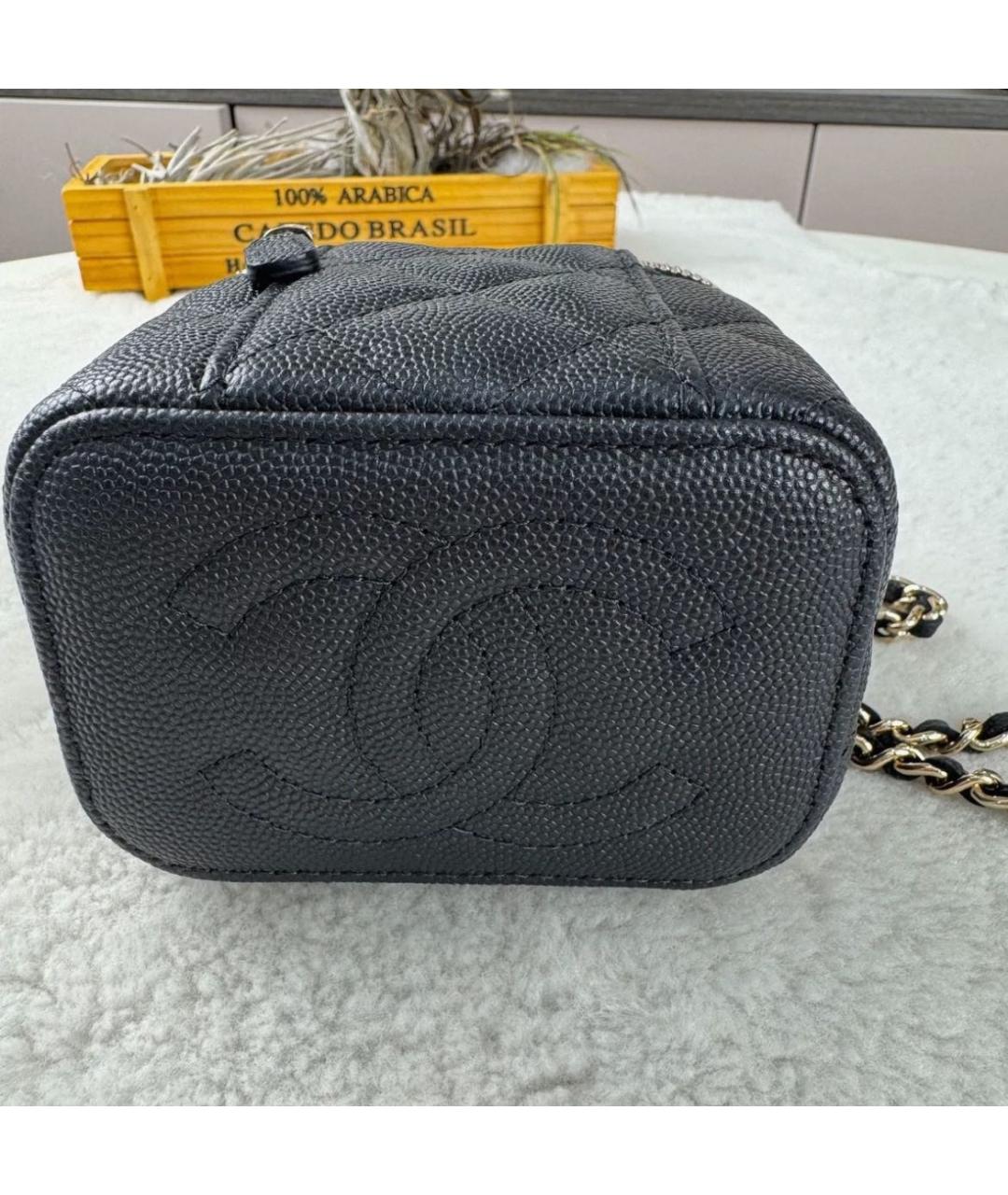 CHANEL Черная кожаная сумка через плечо, фото 7