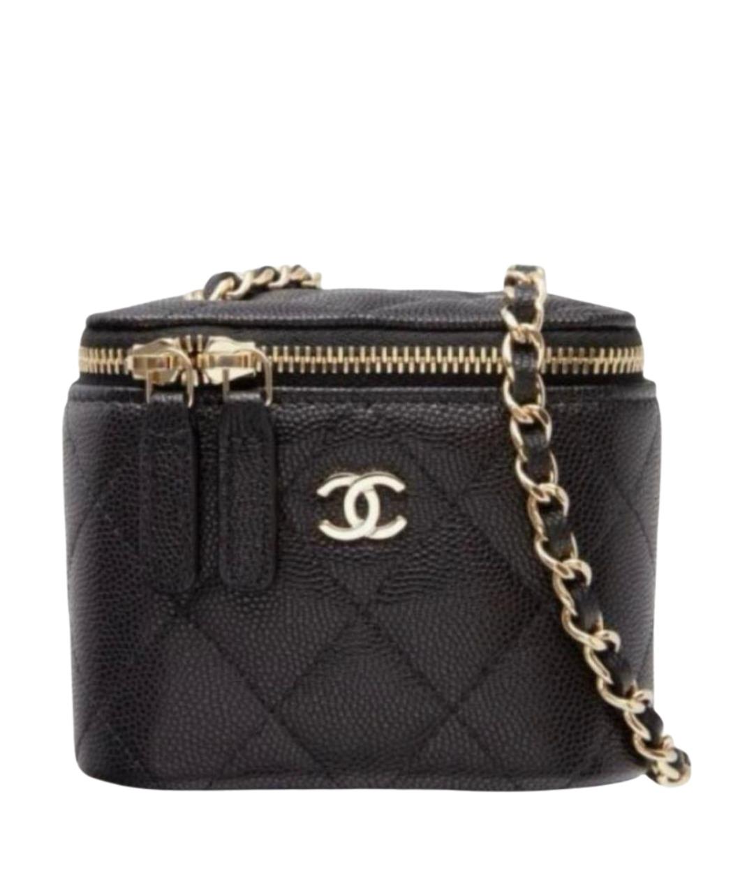 CHANEL Черная кожаная сумка через плечо, фото 1