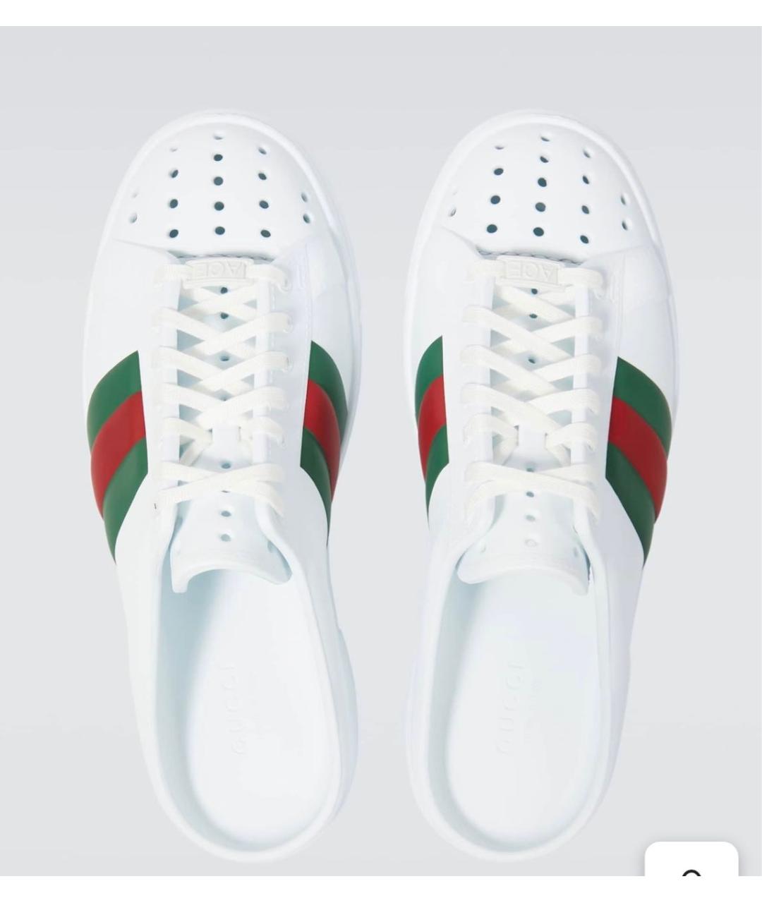 GUCCI Белые резиновые мюли, фото 4