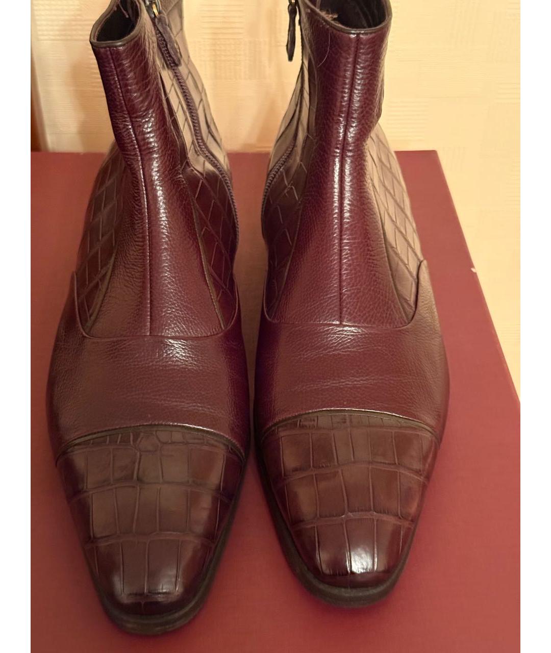 ARTIOLI Коричневые кожаные высокие ботинки, фото 2