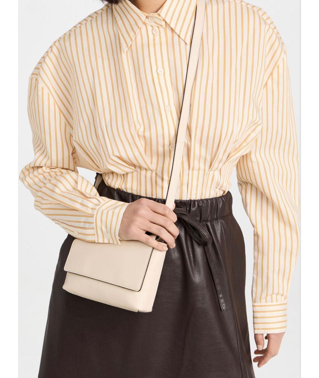 STAUD Бежевая кожаная сумка через плечо, фото 2