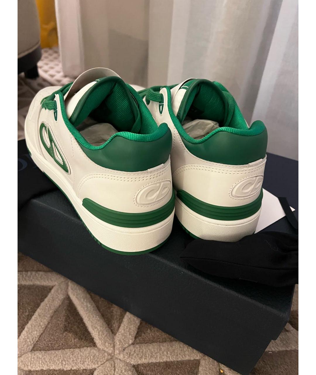 CHRISTIAN DIOR Белые кожаные низкие кроссовки / кеды, фото 5