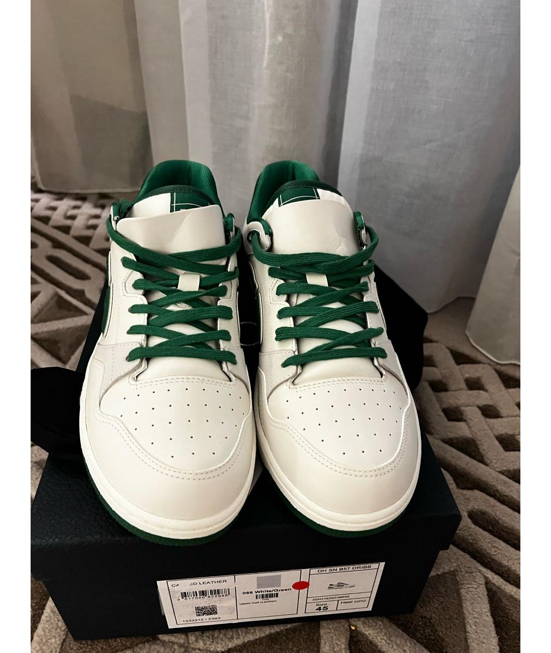 CHRISTIAN DIOR Белые кожаные низкие кроссовки / кеды, фото 2