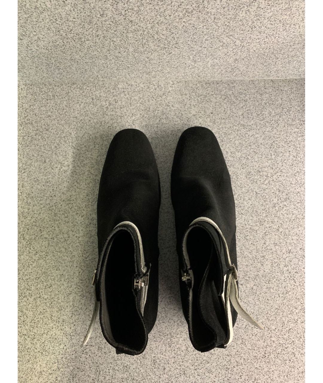 ALEXANDER MCQUEEN Черные замшевые высокие ботинки, фото 3