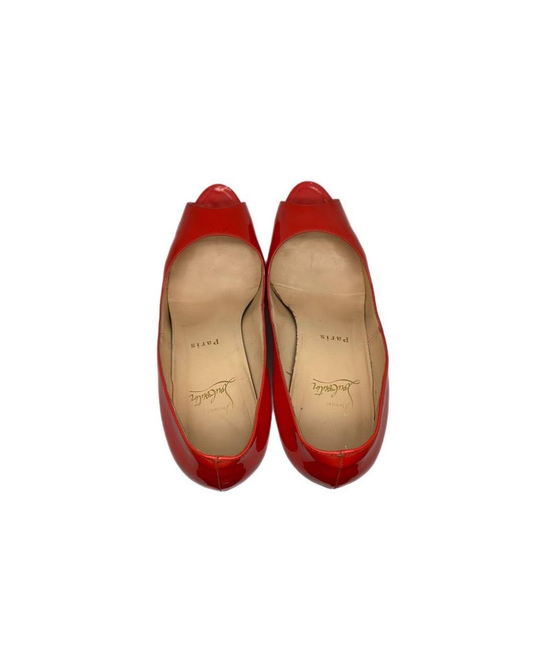 CHRISTIAN LOUBOUTIN Красные кожаные туфли, фото 3