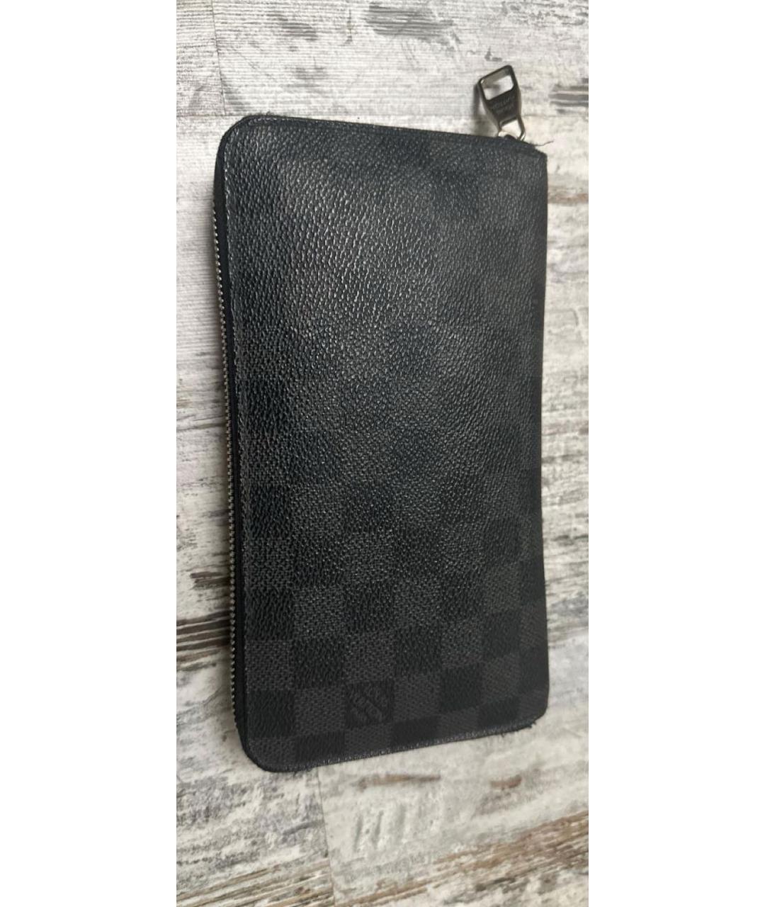 LOUIS VUITTON Серый кожаный кошелек, фото 2