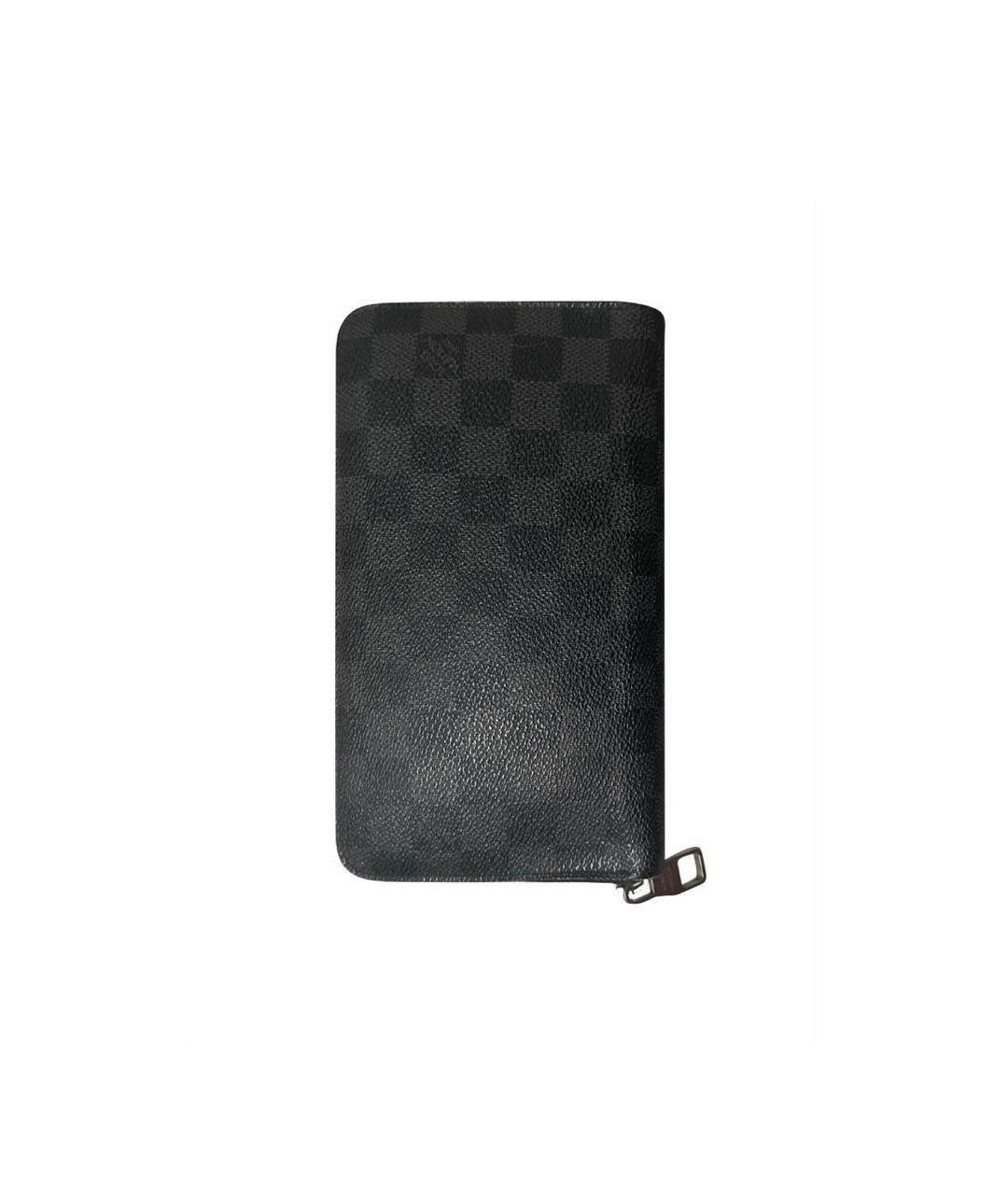 LOUIS VUITTON Серый кожаный кошелек, фото 7