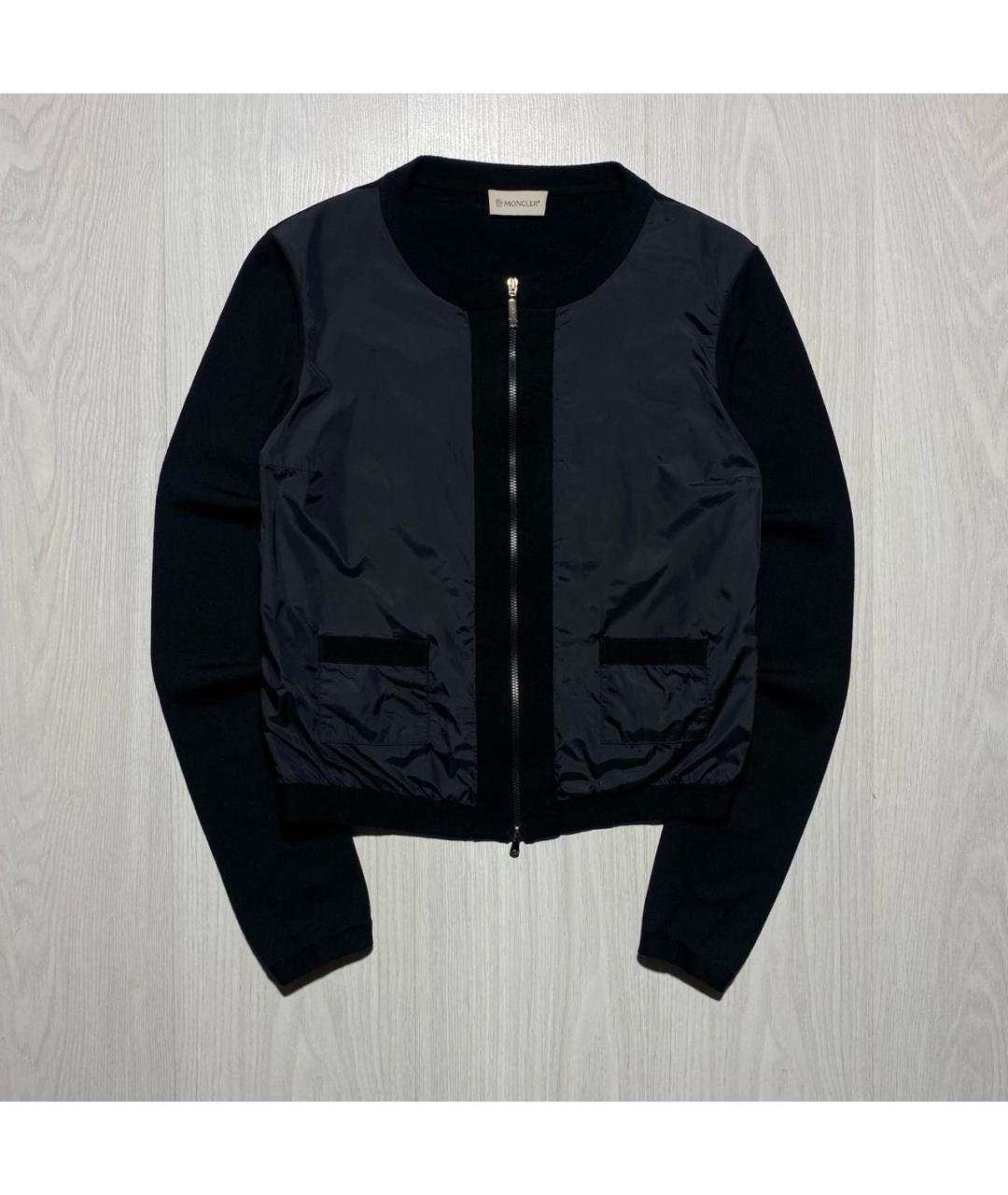 MONCLER Черный шерстяной кардиган, фото 9