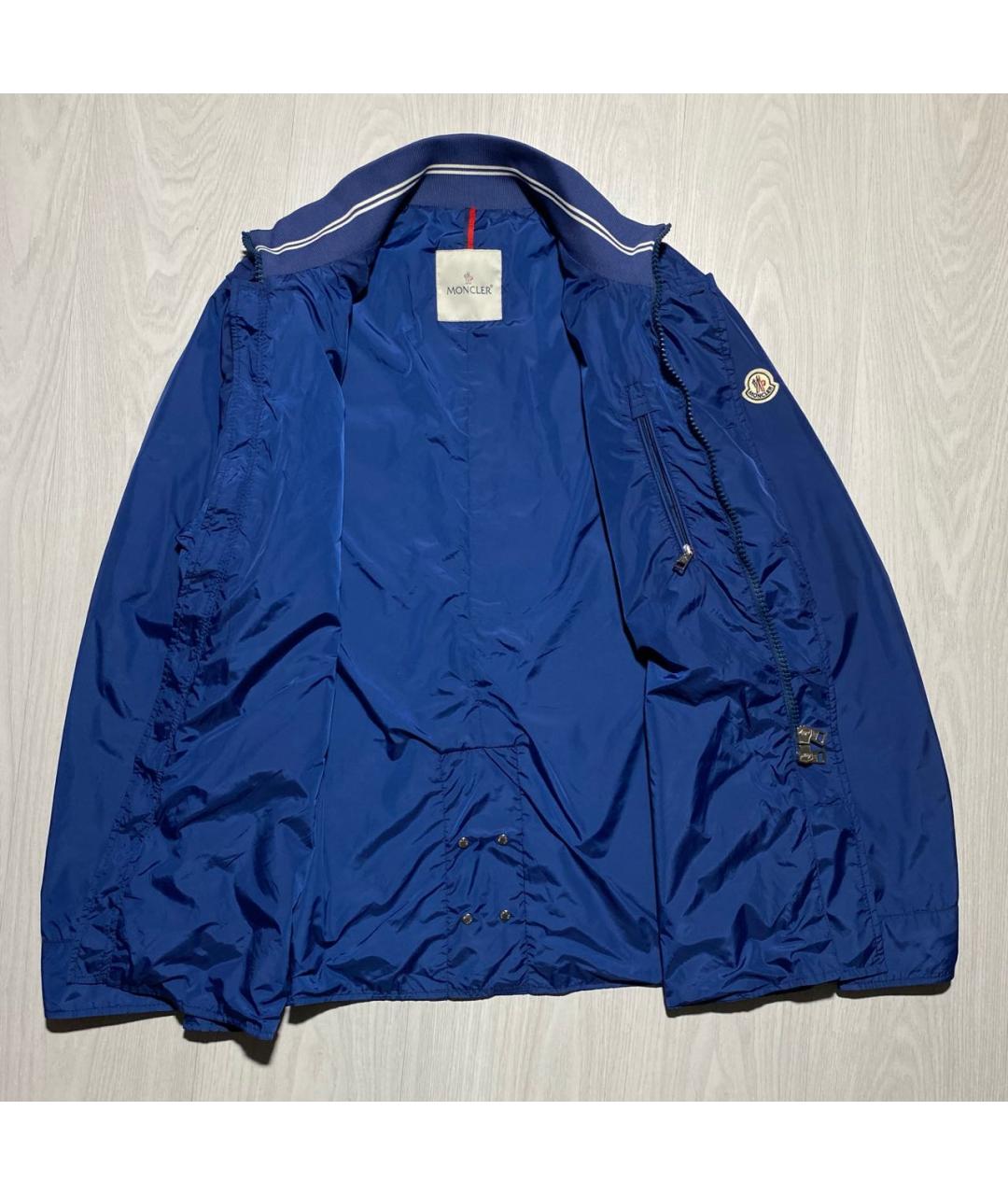 MONCLER Синяя полиамидовая куртка, фото 6