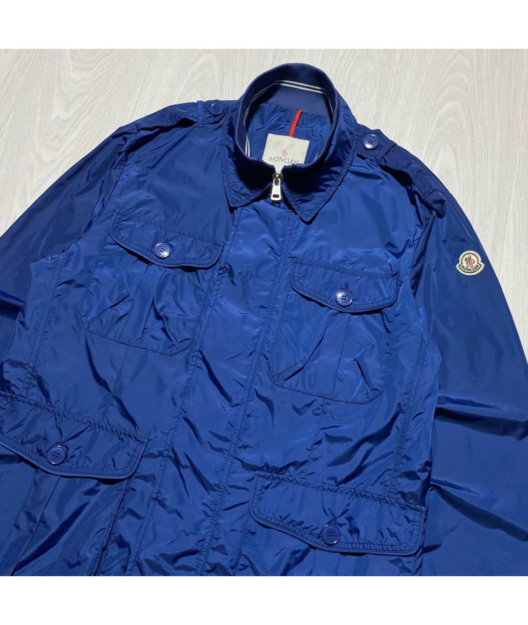 MONCLER Синяя полиамидовая куртка, фото 2