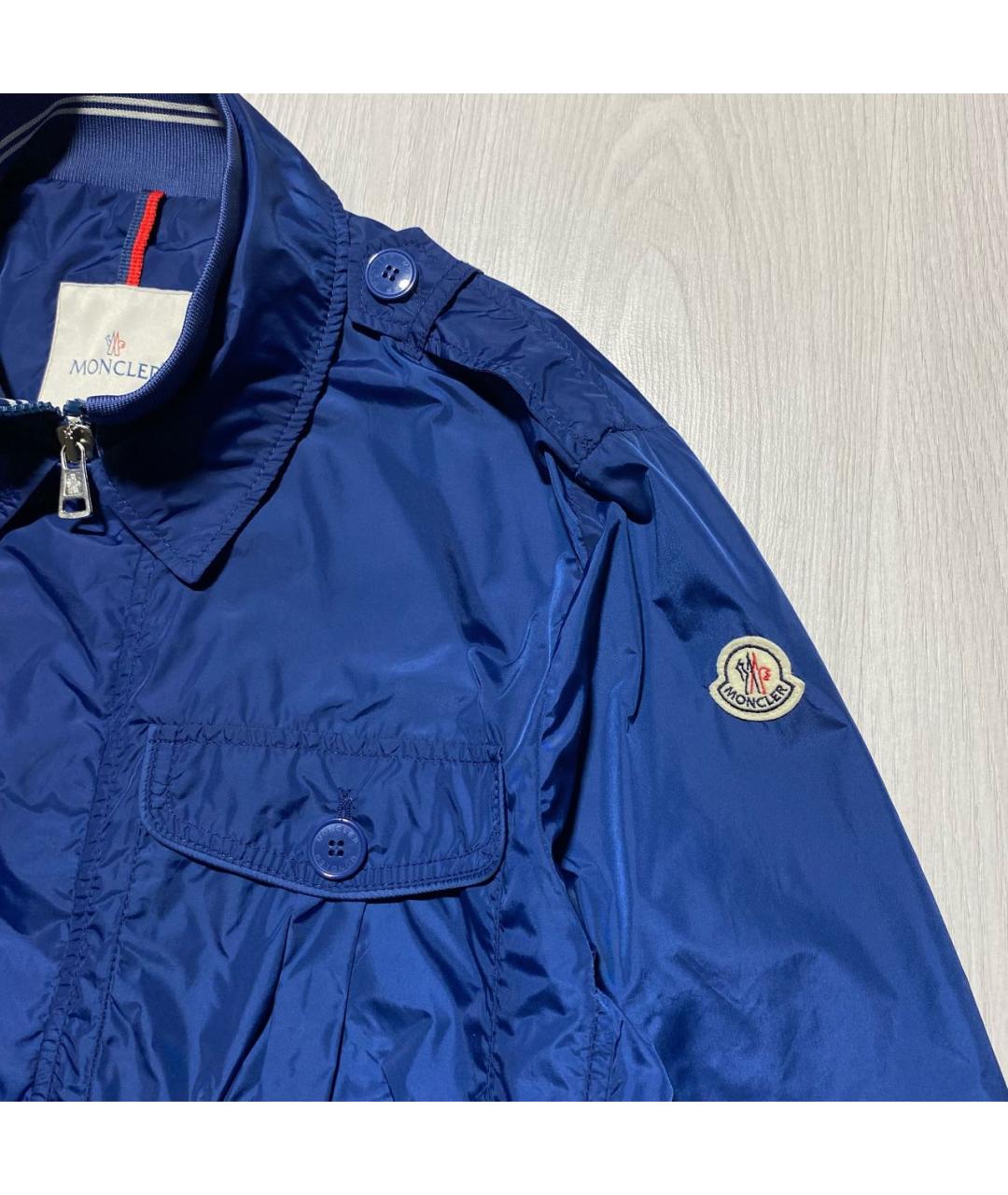 MONCLER Синяя полиамидовая куртка, фото 3