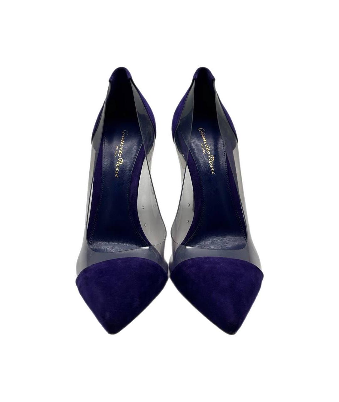 GIANVITO ROSSI Темно-синие замшевые туфли, фото 2