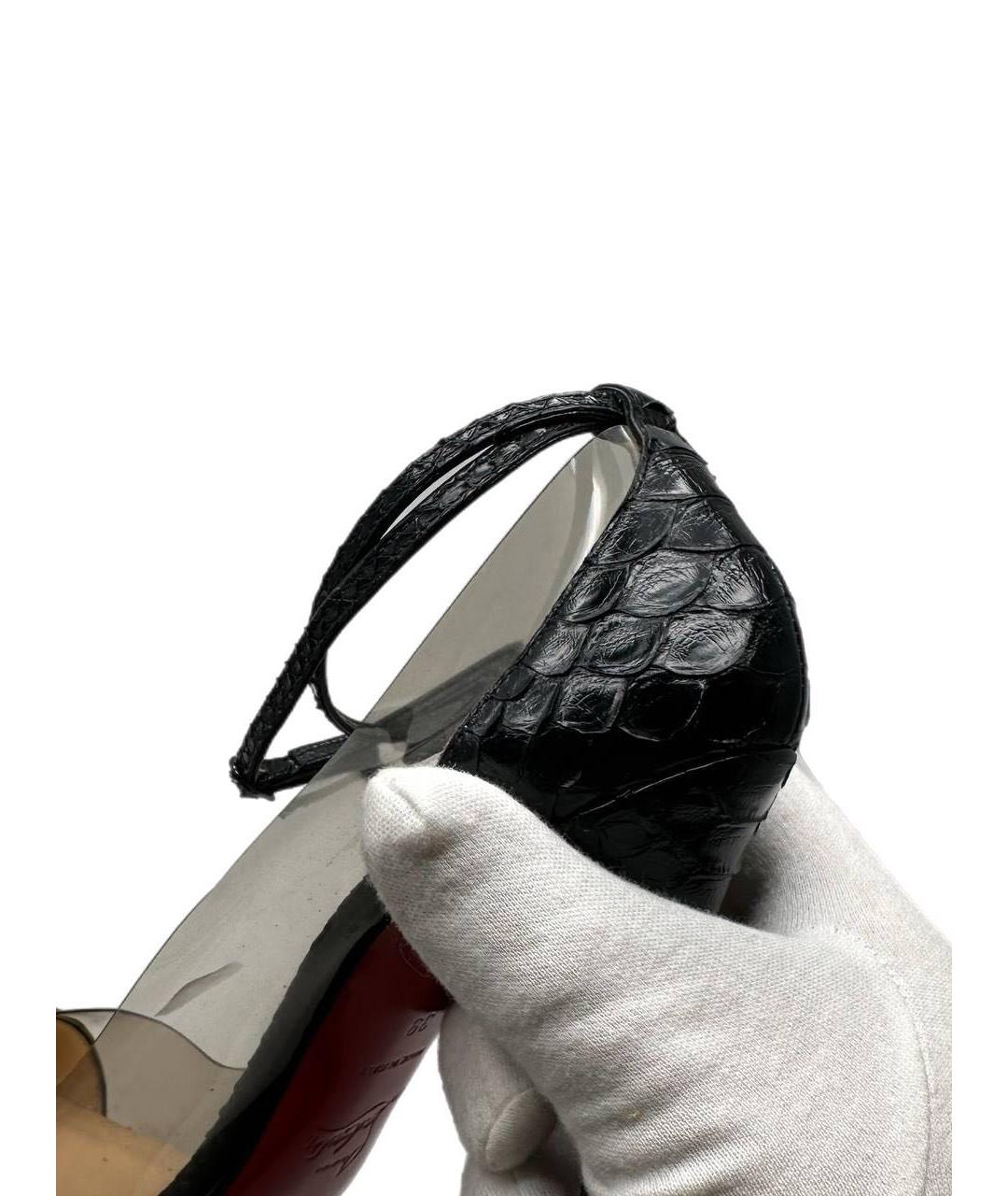 CHRISTIAN LOUBOUTIN Черные туфли из экзотической кожи, фото 5