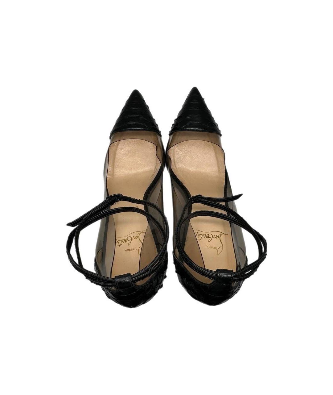 CHRISTIAN LOUBOUTIN Черные туфли из экзотической кожи, фото 3