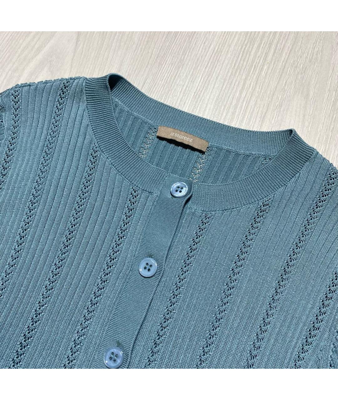 12 STOREEZ Голубой шерстяной кардиган, фото 3
